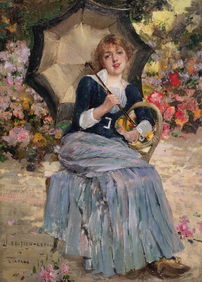 Ragazza con un parasole da Jules Bastien Lepage